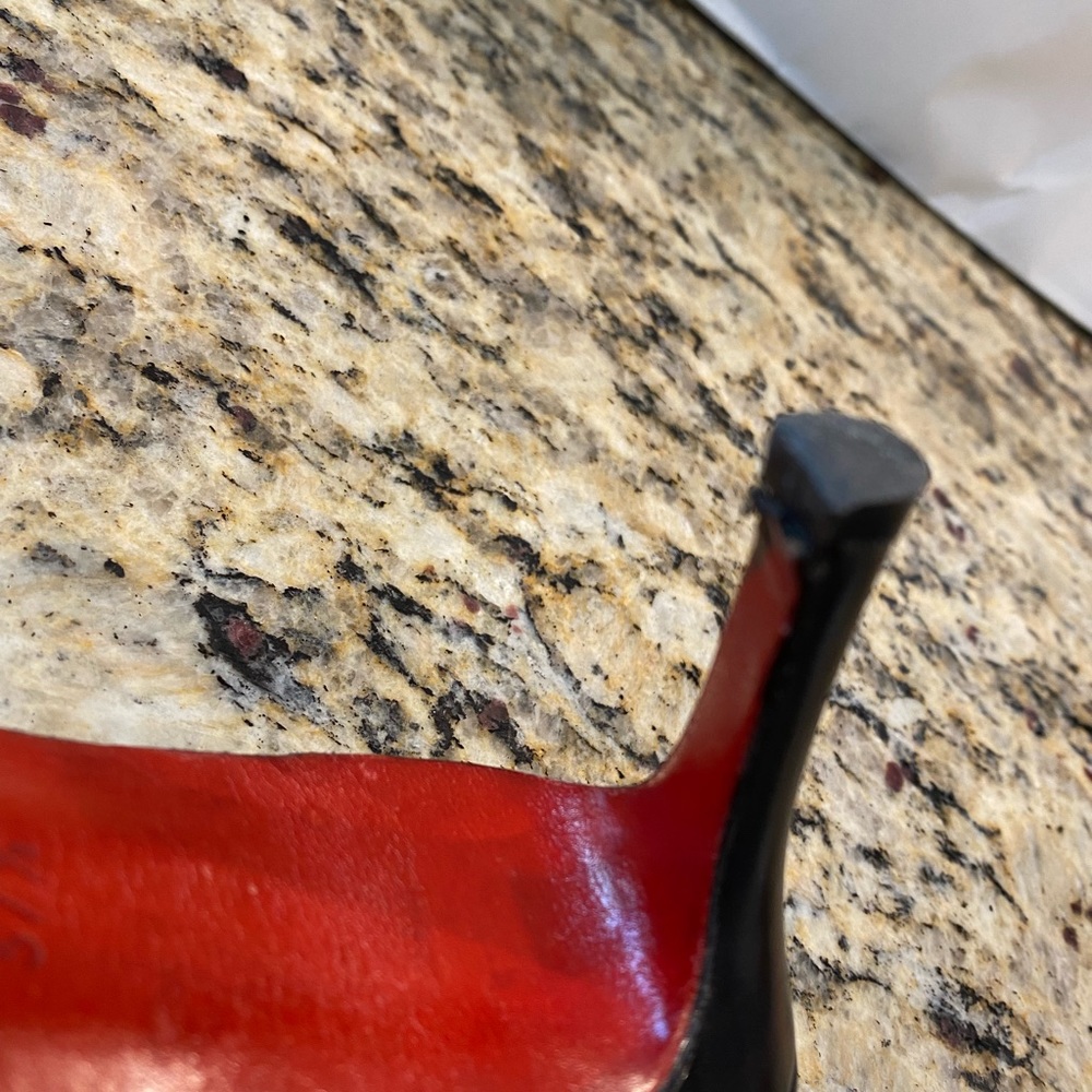 Christian Louboutin Tan and Black Slingback Heels, 37.5 Sophisticated!!! - Picture 13 of 13